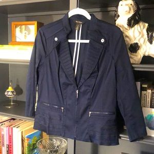 White House Black Market Navy Blazer Sz 12